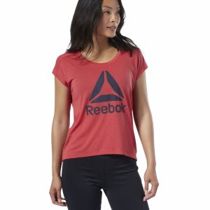 Reebok Workout Ready Supremium 2.0 T Shirt Damen - Rot - DE 196-ZRE